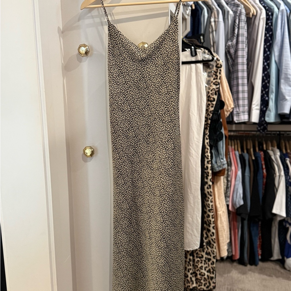 Allison Joy Black and White Midi Dress